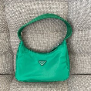 Prada Tessuto Nylon Mini Re-Edition 2000 Bag - Green